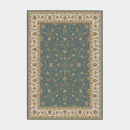 Tapis style persan en velours ras - Kiana - Vert antique