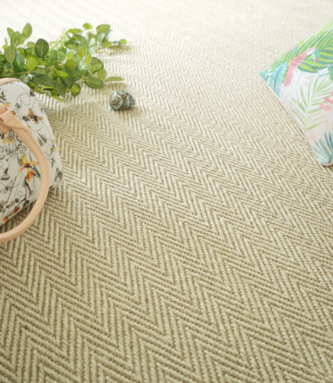 Sisal Maya Chevron - Blanchi