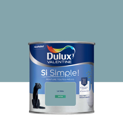 Dulux Valentine Si Simple! - Peinture toutes pices - Satin Le Bleu