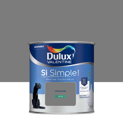 Dulux Valentine Si Simple! - Peinture toutes pices - Satin L'Anthracite