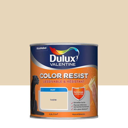 Peinture Dulux Valentine Color Resist - Murs&Boiseries - Mat Ivoire