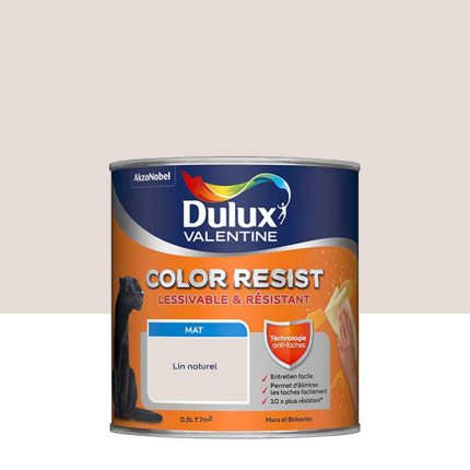 Peinture Dulux Valentine Color Resist - Murs&Boiseries - Mat Lin Naturel