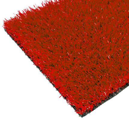 Gazon synthétique - Expo classé feu et certifié GRS - Rouge - 22 mm