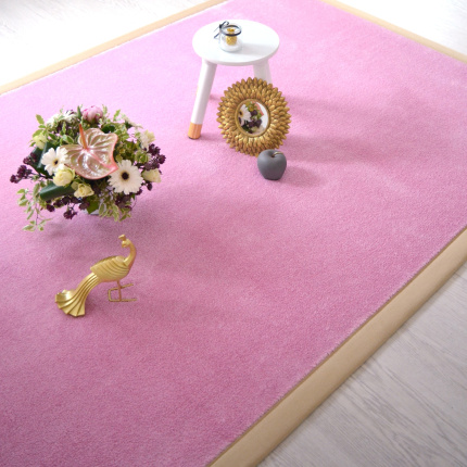 Tapis Paillettes Star rose ganse coton beige