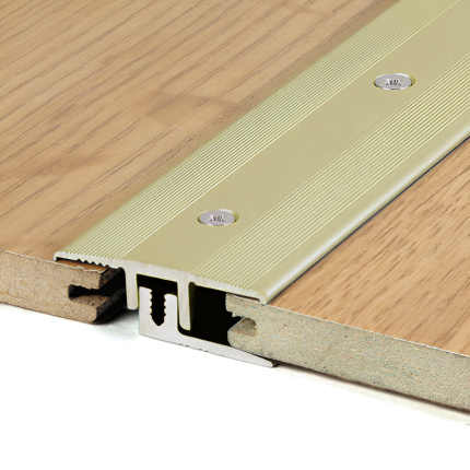 Barre de seuil Romus à visser 90 cm - Alu or - Même niveau