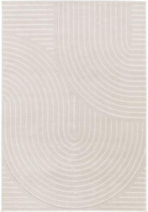 Tapis de salon - Circle Line - Beige et cru