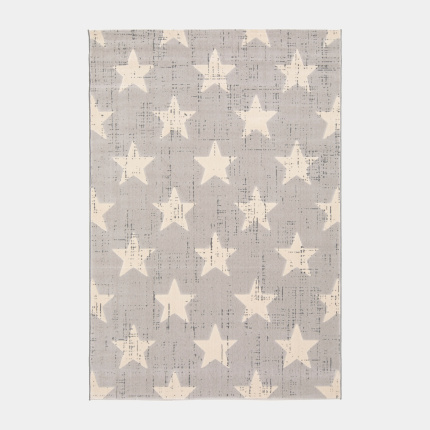 Tapis chambre d'enfant - Star Vintage - Gris clair