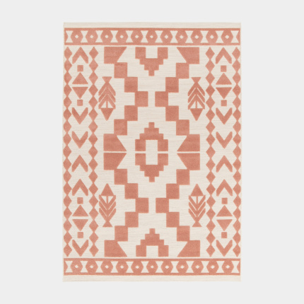 Tapis extrieur et intrieur motif ethnique - Lima - Rose