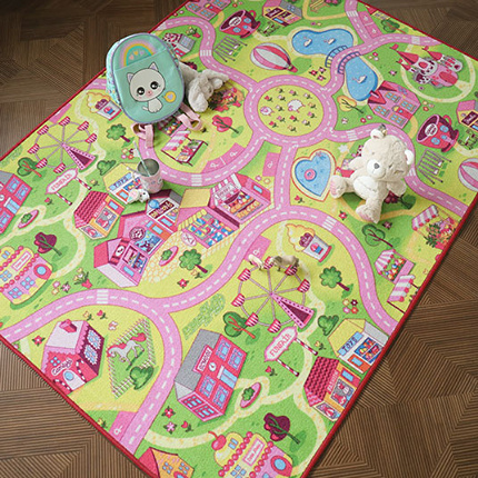 Tapis de jeu enfant circuit de voiture shopping