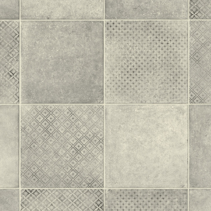 Sol Lino Tendance - Carreaux de ciment Motif Scandinave Gris