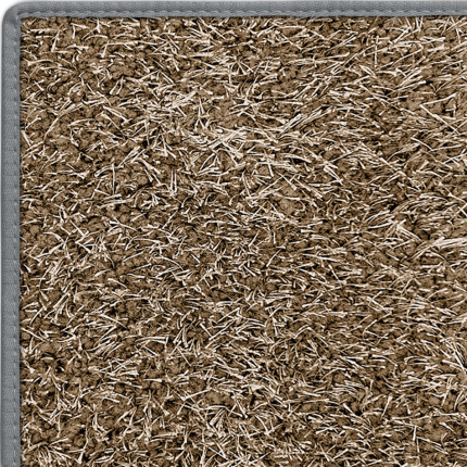 Tapis Éclat - Shaggy marron clair - Galon Ardoise