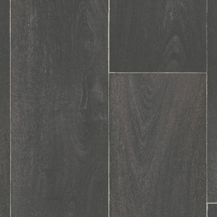 Sol PVC Best - Effet parquet vieilli - Bois gris anthracite