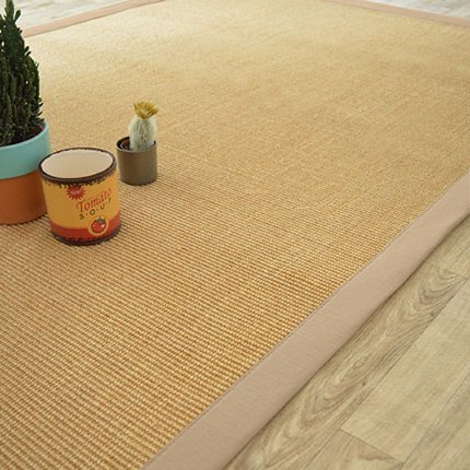 Tapis sisal Yucatan naturel ganse beige