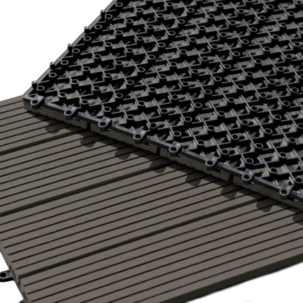 Dalle Terrasse Composite clipsable - Brun Fonc