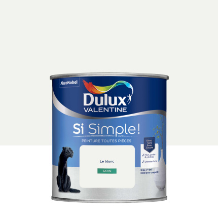 Dulux Valentine Si Simple! - Peinture toutes pices - Satin Le Blanc