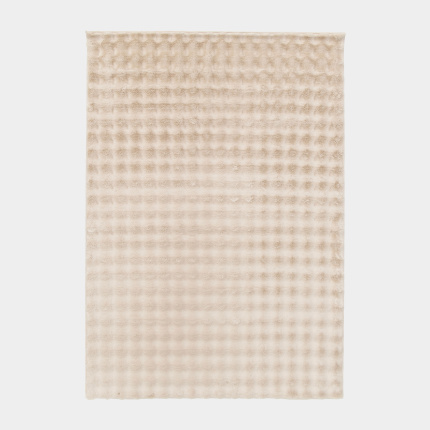 Tapis doux pour salon ou chambre - Bubly Latté - Beige clair
