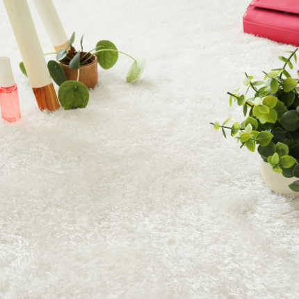 Tapis sur mesure Éclat FusionBac - Shaggy blanc