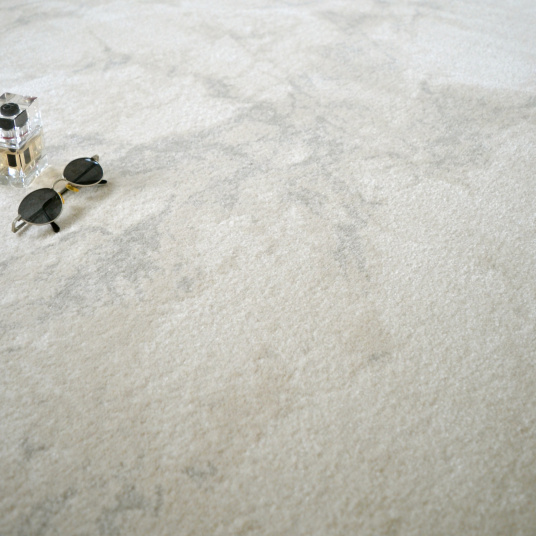 Tapis de salon - Velours marbré clair - Crème - vue de près