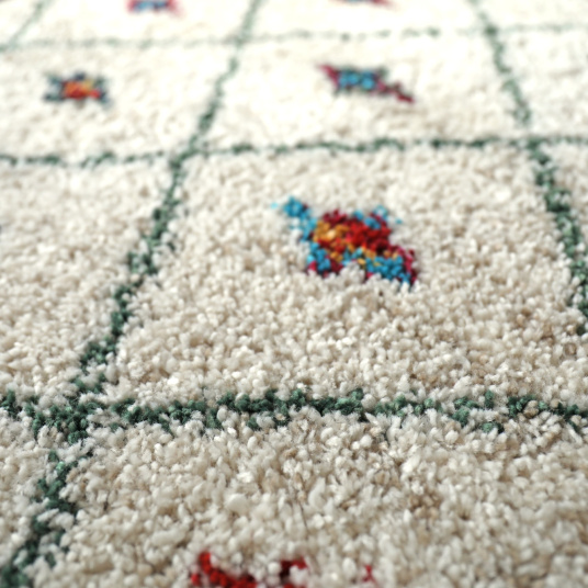 Tapis motif Berbère - Patan coloré - gros plan