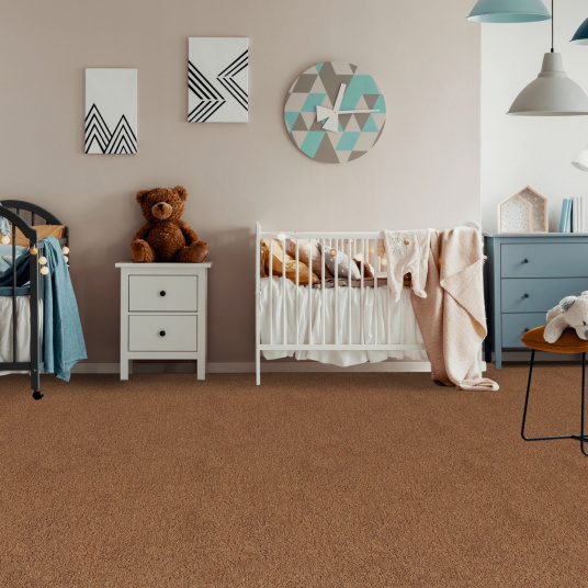 Moquette en polyester recyclé Re-cycle rouille terracotta - chambre