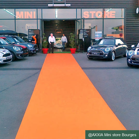 Moquette Stand Event - Orange citrouille - Salon de l'automobile