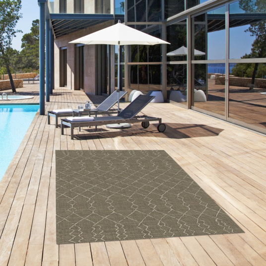 Tapis Salon / Terrasse - Scandinave - Marron foncé - Décoration extérieure