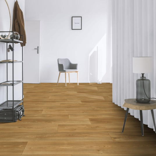 Sol Vinyle Textile Black Edition - Aspect parquet chêne naturel - Couloir