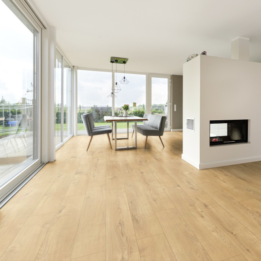 Parquet flottant Stratifié - Chêne Brun Doré - Salle à manger