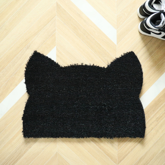 Paillasson Coco - Chat Miaou - Noir - vue de haut