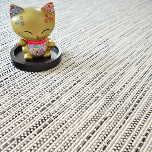 Moquette Tissé plat Bornéo blanc - vue de près