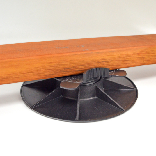 Plot terrasse - Lambourde larg. max. 72 mm - Hauteur réglable de 3 à 5 cm - Plot avec lambourde