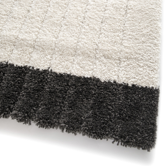 Tapis de salon en relief - Modern Circle - Crème - coin