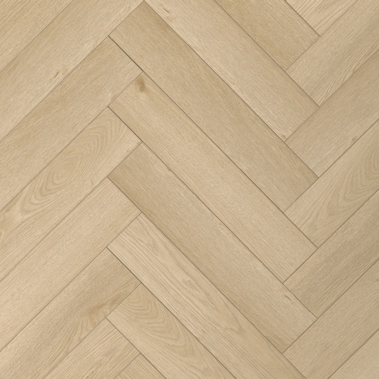 Parquet vinyle rigide Ultime - Pose clipsable bâton rompu - Chêne sable naturel