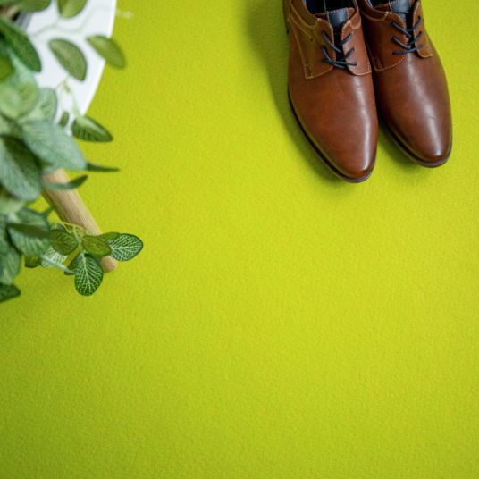 Moquette événementielle Stand Event Vert pomme, idéale scénographie