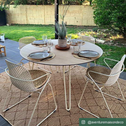 Tapis Salon / Terrasse - Scandinave - Marron cuivré - Jardin