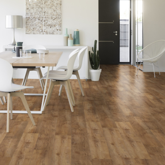 Lame vinyle Gerflor - Creation 40 rigid acoustic à clipser - Rustic Oak - salle à manger