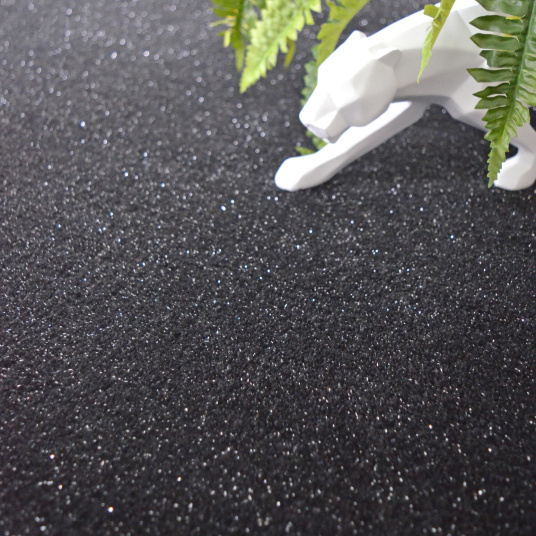 Moquette Pailletée Flash - Noir - Vue de près