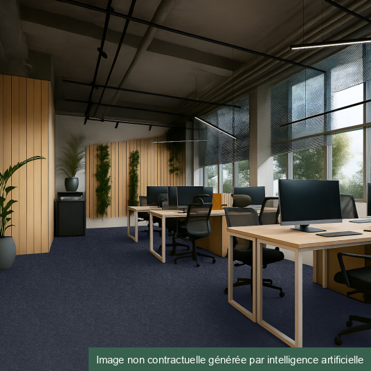 Moquette professionnelle - Trafic 33 Contract - Bleu nuit - Bureaux