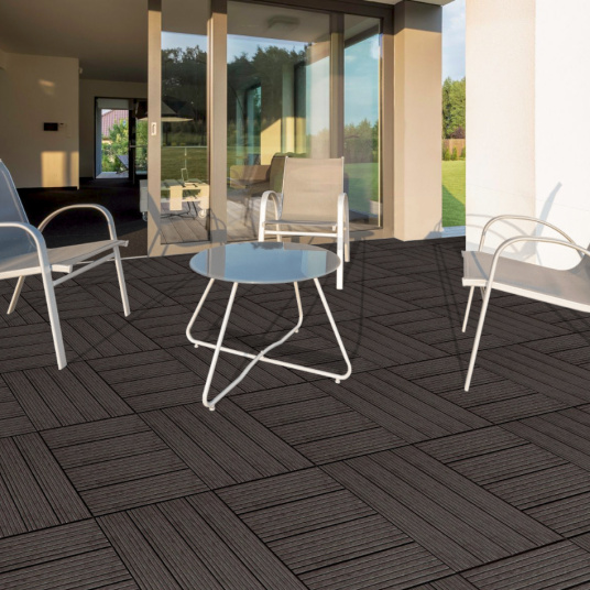 Dalle Terrasse Composite clipsable - Brun Foncé - terrasse