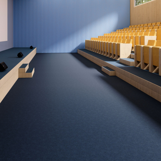 Moquette professionnelle - Trafic 33 Contract - Bleu foncé - Salle de cinéma