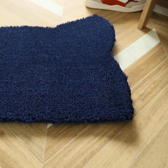 Paillasson Coco Chat Miaou bleu - tranche