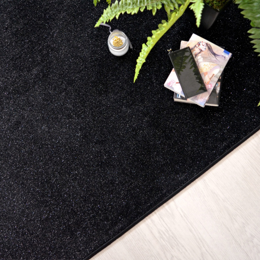 Tapis chambre d'enfant - Pailleté Flash Noir - Vue de haut