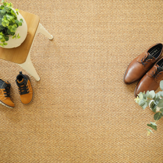 Sisal Veracruz Chevron - Ecru - Vue de haut