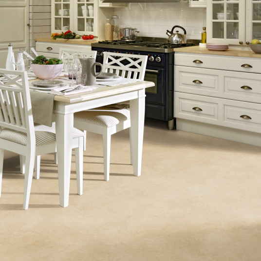 Sol PVC Best - Effet Béton Beige - Salle à manger