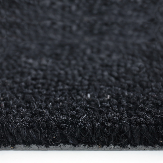 Paillasson - Tapis brosse Coco - Noir - Ep. 17mm - tranche