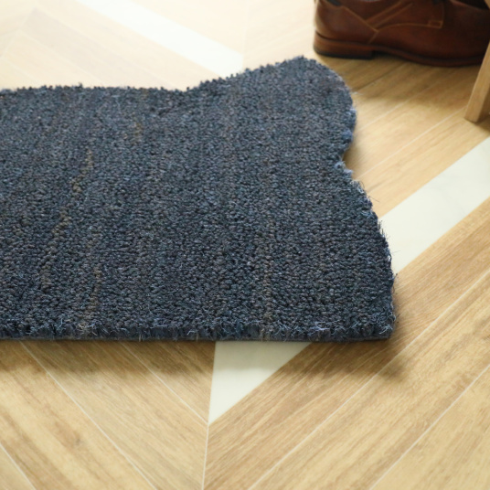 Paillasson Coco - Chat Miaou - Blue Jeans - tranche