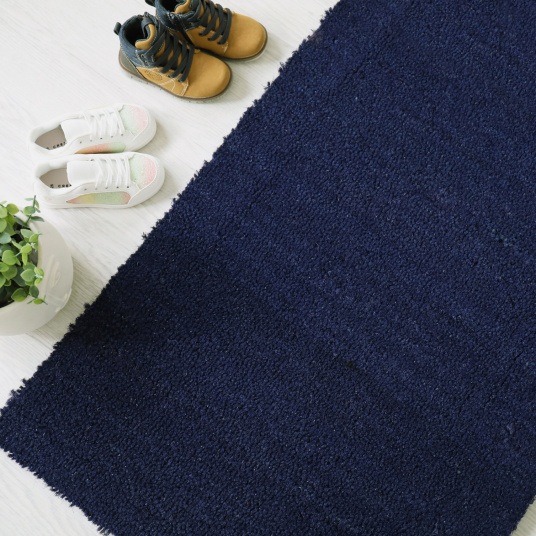 Paillasson - Tapis brosse Coco - Bleu - Ep. 17mm - entrée