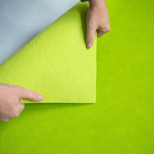 Envers de la moquette événementielle Orotex Revexpo Vert anis