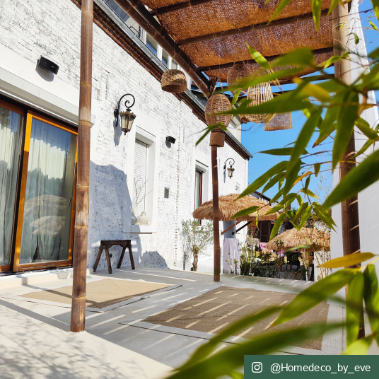 Tapis imitation fibres naturelles intérieur et extérieur Provence aspect jute - terrasse