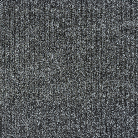 Zoom sur la texture du Tapis d'entrée côtelé antisalissures & antidérapant 1er prix - Gris